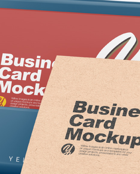 Business Cards w  Matte Holder Mockup PSD #2