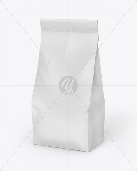 Matte Food Bag Mockup In Bag Sack Mockups On Yellow Images Object Mockups