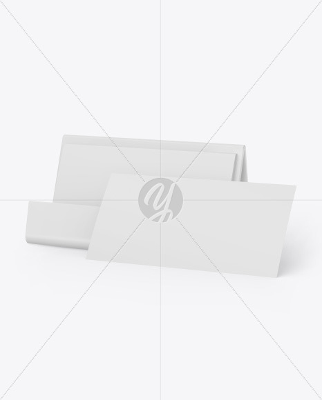 Business Cards w/ Matte Holder Mockup