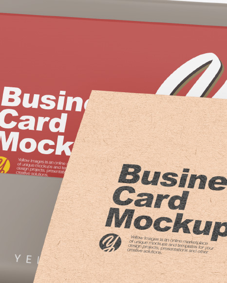 Business Cards w  Matte Holder Mockup PSD #2