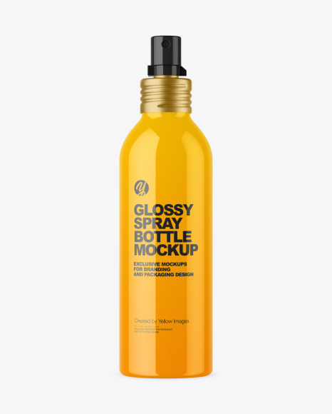 Download 150 Ml Glossy Spray Bottle Mockup In Bottle Mockups On Yellow Images Object Mockups