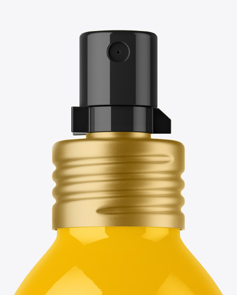 Download 150 Ml Glossy Spray Bottle Mockup In Bottle Mockups On Yellow Images Object Mockups