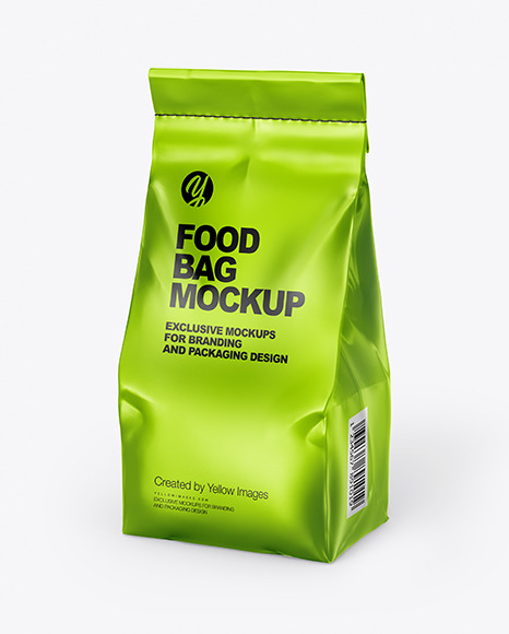 Download Metallic Food Bag Mockup Yellow Author