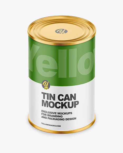 Tin Can w/ Matte Finish Mockup