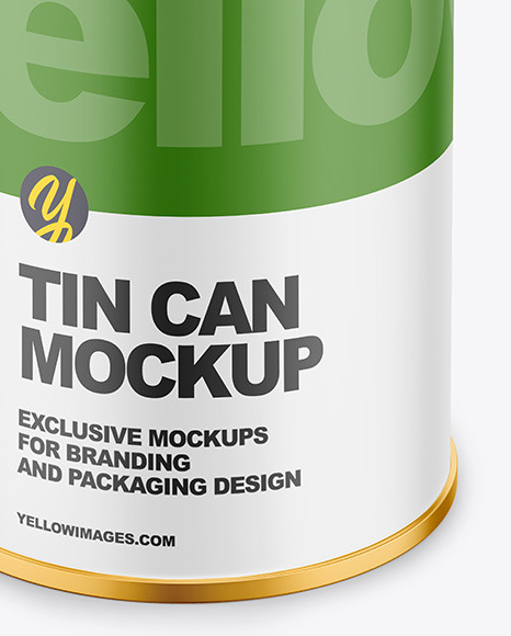 Tin Can w  Matte Finish Mockup PSD #6