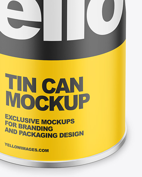 Tin Can w  Matte Finish Mockup PSD #5