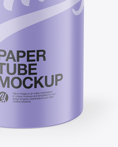 Matte Paper Tube Mockup PSD #1