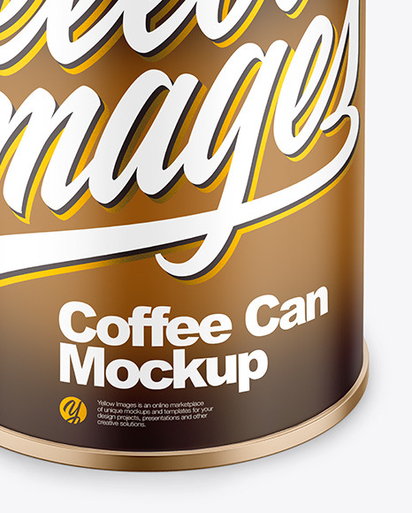 Download Coffee Tin Can with Matte Finish Mockup Download - Graphic Design Mockup