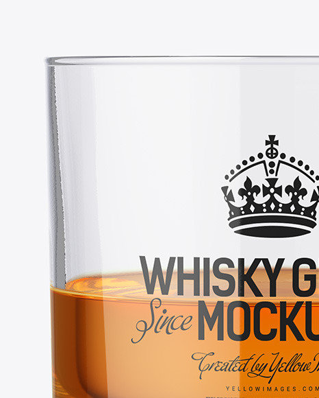 Whisky Tumbler Glass Mockup PSD #1