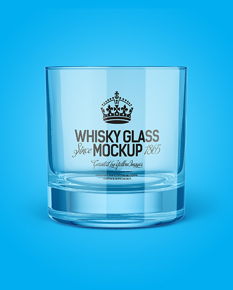Clear Whisky Tumbler Glass Mockup PSD #2