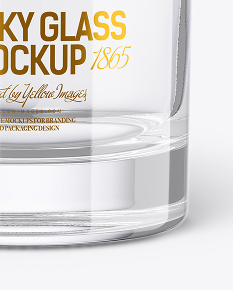 Clear Whisky Tumbler Glass Mockup PSD #6