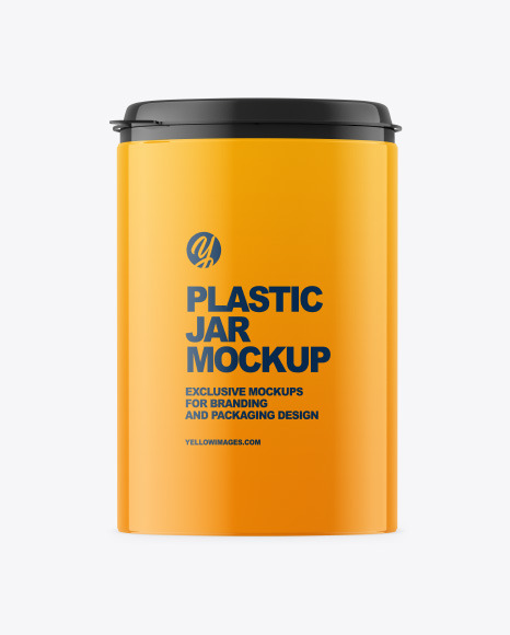 Plastic Jar Mockup PSD #2