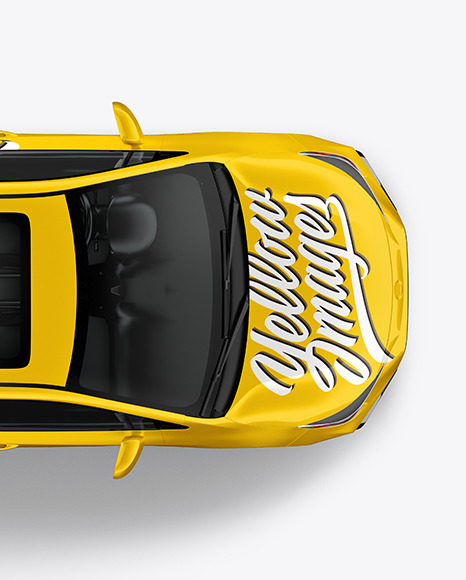 Sedan Mockup   Top View PSD #4