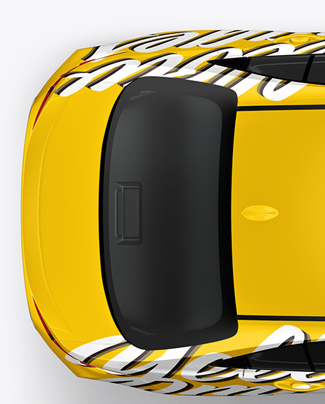 Sedan Mockup   Top View PSD #1