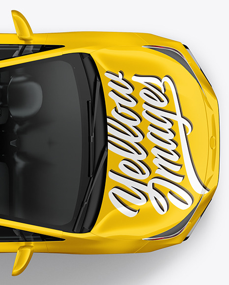 Sedan Mockup   Top View PSD #6