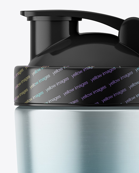 Metallic Shaker Bottle Mockup PSD #1