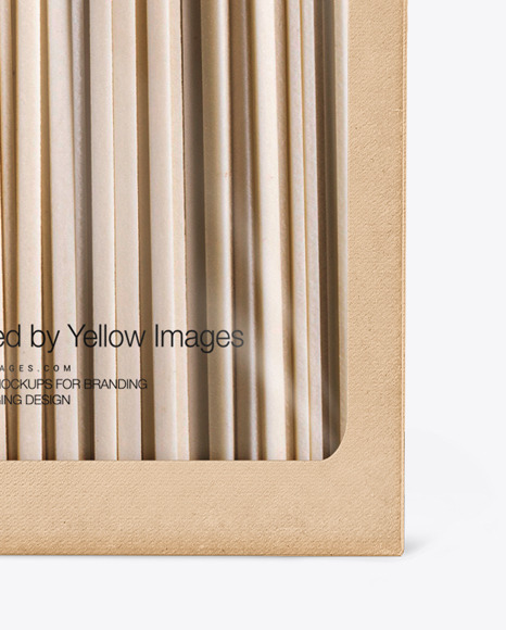 Kraft Box with Tagliatelle Pasta Mockup PSD #1