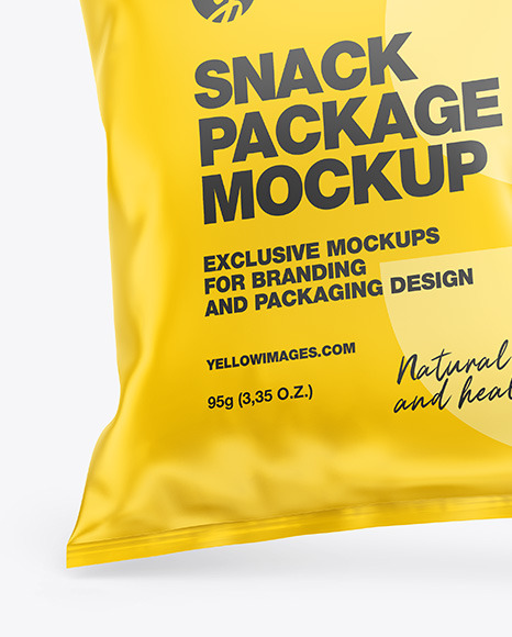 Two Matte Snack Packages Mockup PSD #7