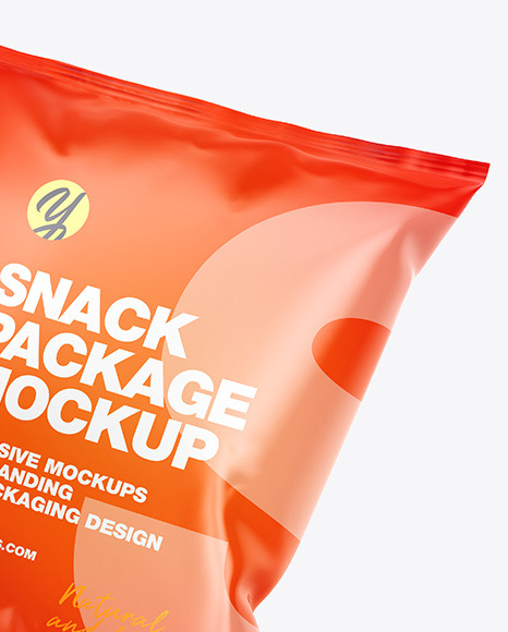 Two Glossy Snack Packages Mockup PSD #6