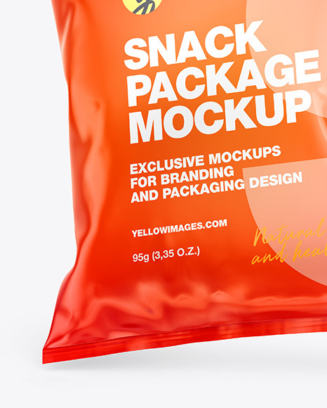 Two Glossy Snack Packages Mockup PSD #7