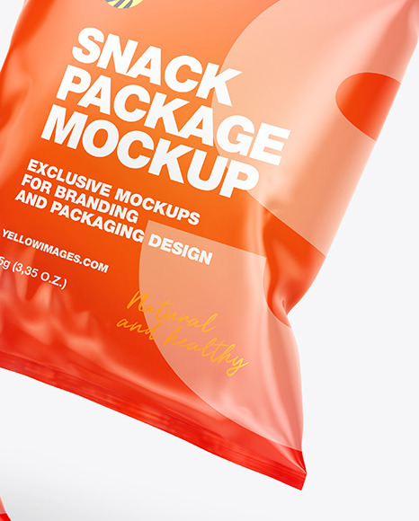Two Glossy Snack Packages Mockup PSD #5