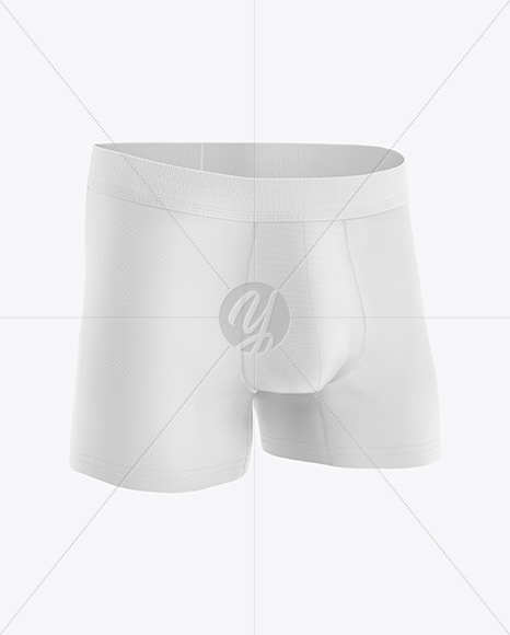 Download Boxer Briefs Mockup Half Side View In Apparel Mockups On Yellow Images Object Mockups