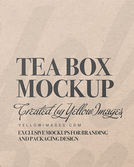 Download Kraft Paper Box With Tea Mockup In Box Mockups On Yellow Images Object Mockups