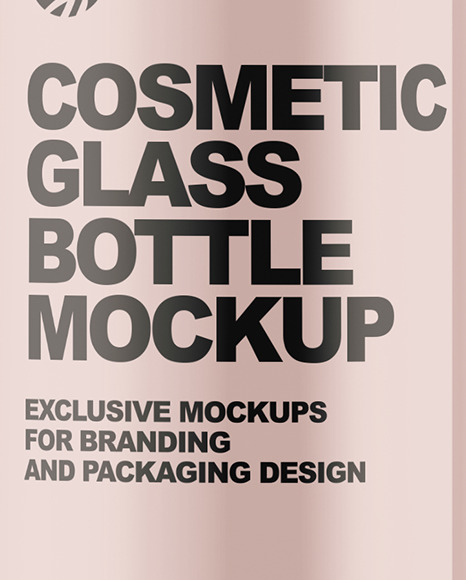 Cosmetic Glass Bottle Mockup PSD #3