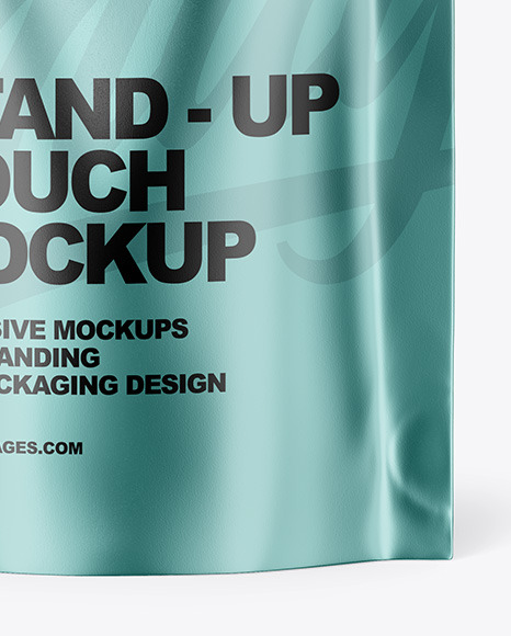 Metallic Stand Up Pouch Mockup PSD #1