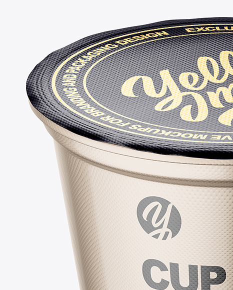 Round Metallic Cup With Aluminium Foil Cap Mockup PSD #1