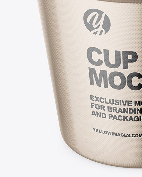 Round Metallic Cup With Aluminium Foil Cap Mockup PSD #7