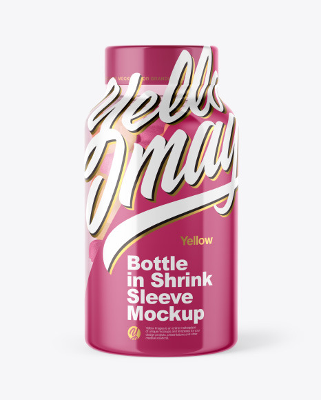 Plastic Bottle with Sugared Gummies Mockup PSD #5