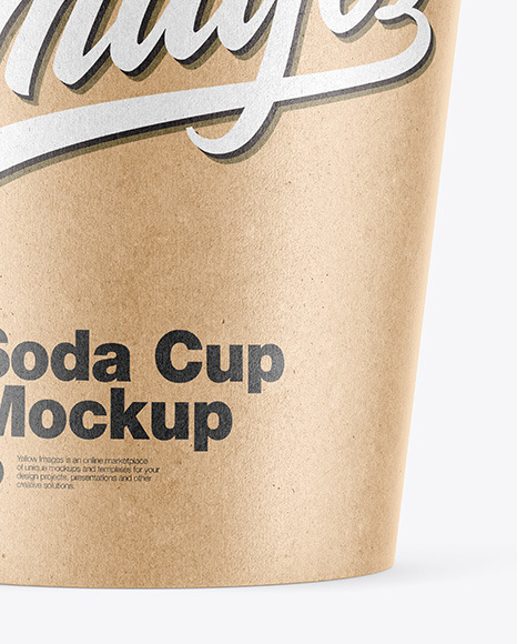 Kraft Paper Soda Cup w  Straw Mockup PSD #1