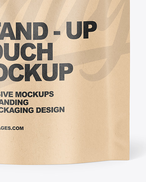 Kraft Stand Up Pouch Mockup PSD #1