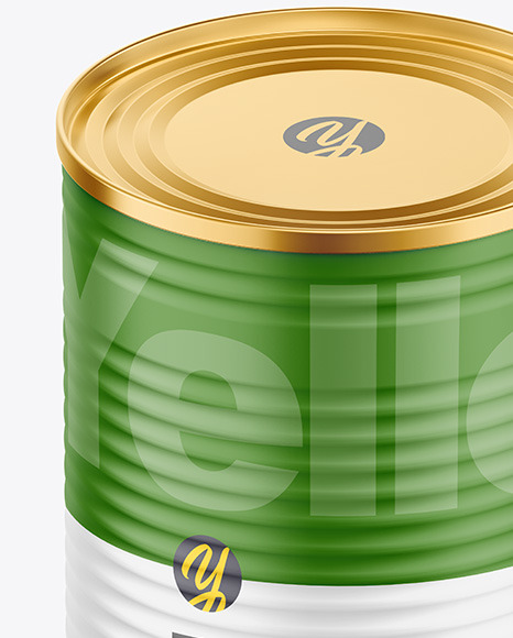 Tin Can with Matte Finish Mockup PSD #1