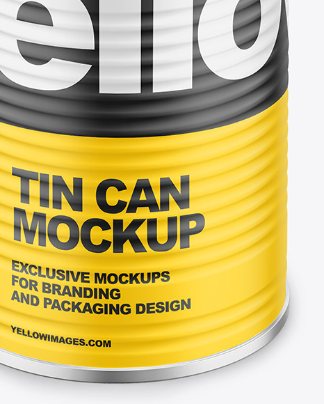 Tin Can with Matte Finish Mockup PSD #5