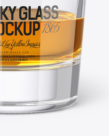 Whisky Tumbler Glass Mockup PSD #5