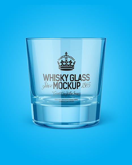 Clear Whisky Tumbler Glass Mockup PSD #2