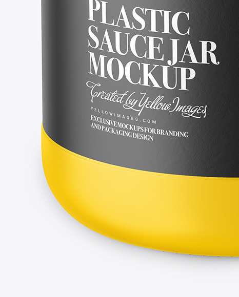 Plastic Sauce Jar Mockup PSD #7