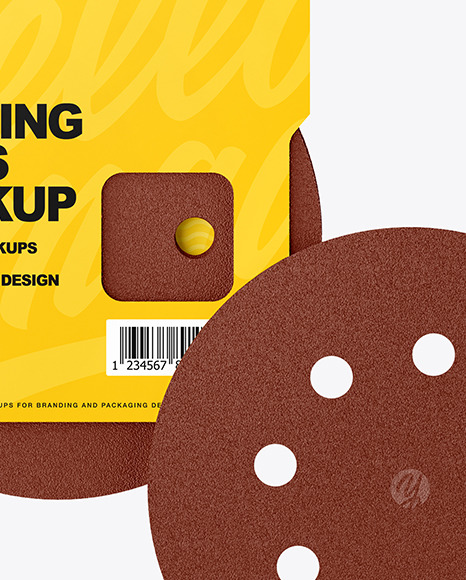 Sanding Discs Mockup PSD #5