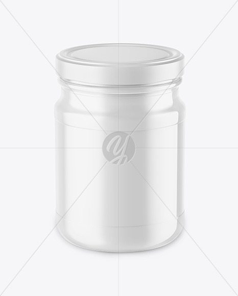 Glossy Plastic Sauce Jar Mockup