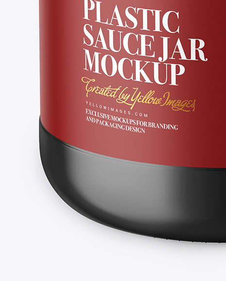 Glossy Plastic Sauce Jar Mockup PSD #5