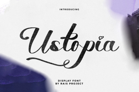 Ustopia Brush Display Font