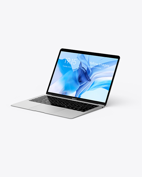 MacBook Air Silver Mockup