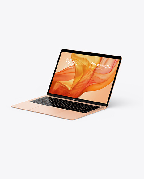 MacBook Air Gold Mockup