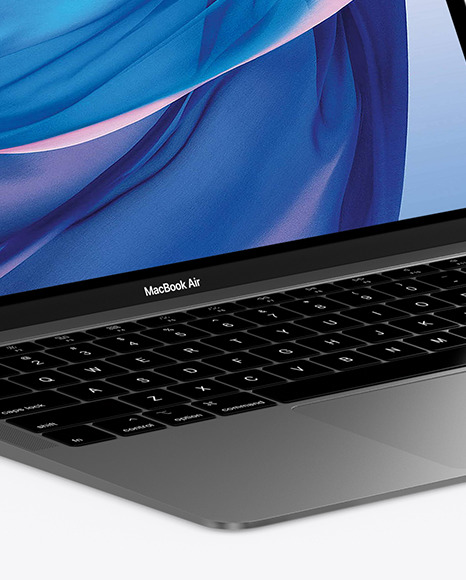 MacBook Air Space Gray Mockup PSD #1