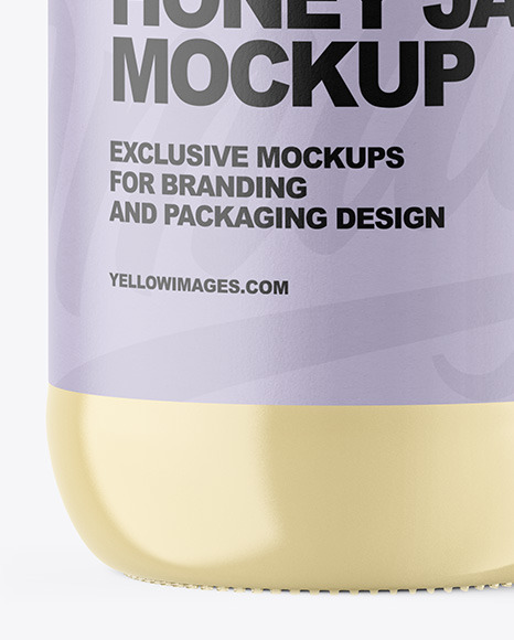 Clear Glass Jar with Creamed Honey Mockup PSD #5