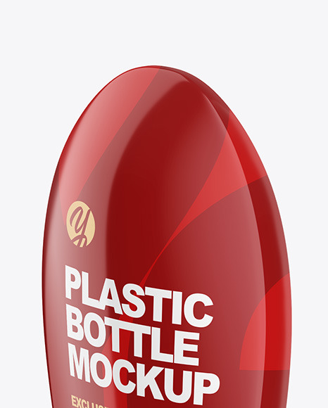 Glossy Plastic Bottle Mockup PSD #6