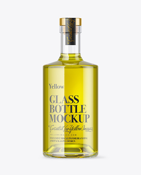 Olive Oil Bottle with Wooden Cap Mockup PSD #2