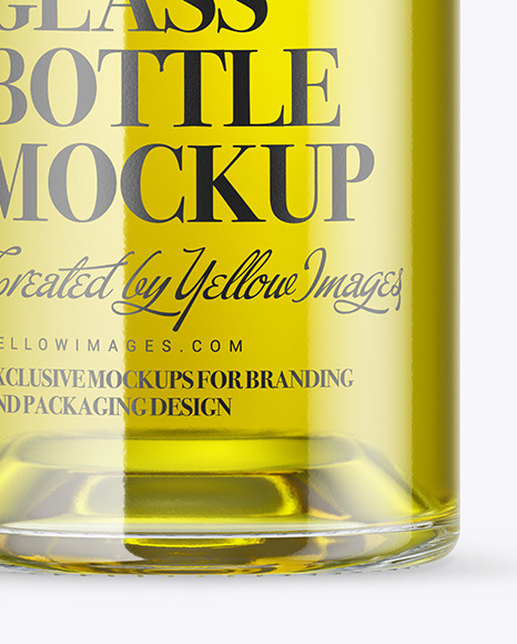 Olive Oil Bottle with Wooden Cap Mockup PSD #7